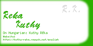 reka kuthy business card